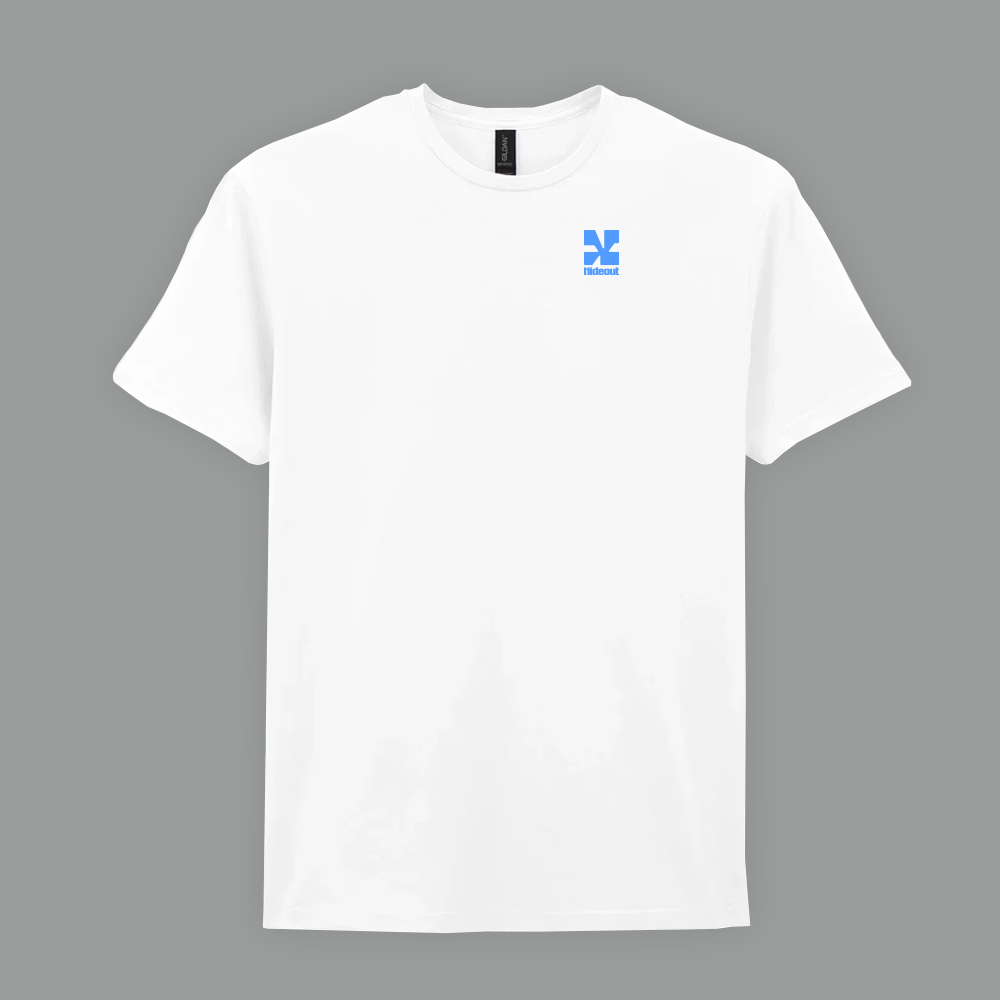 Logo T-Shirt - Pure White / Splash Blue