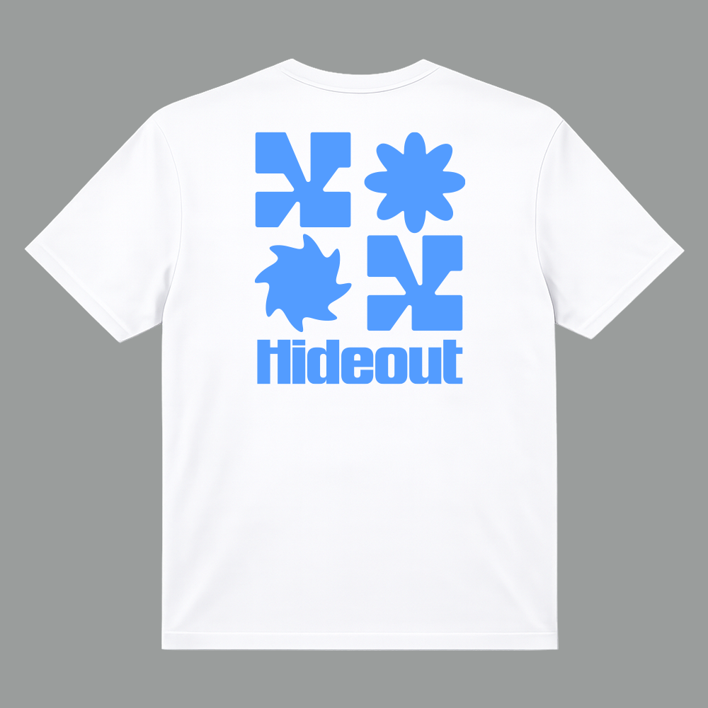 Logo T-Shirt - Pure White / Splash Blue