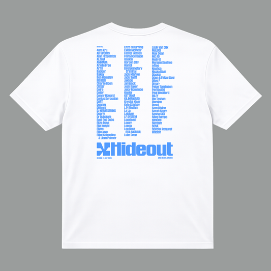 2026 Lineup T-Shirt - Pure White / Splash Blue
