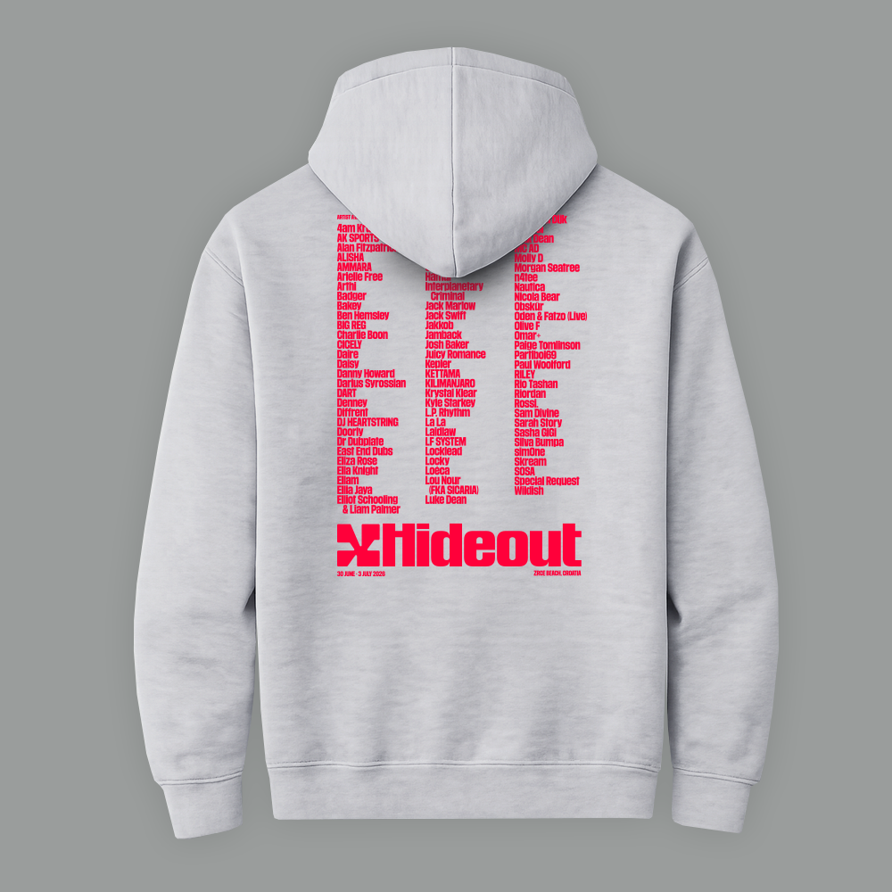 2026 Lineup Hoodie - Chalk / Electric Red