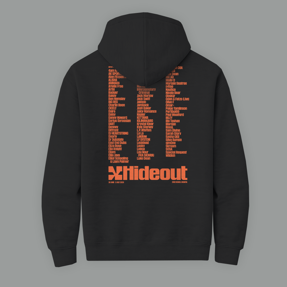 2026 Lineup Hoodie - Black / Sunburst Orange