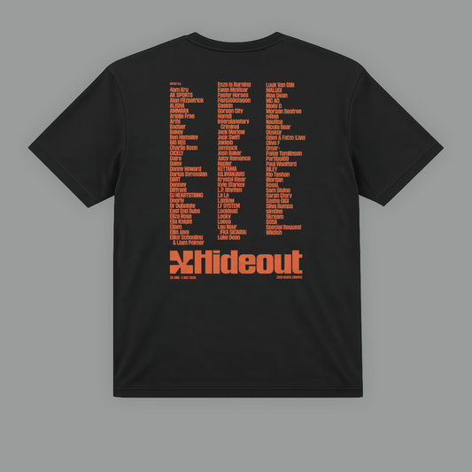 2026 Lineup T-Shirt - Black / Sunburst Orange